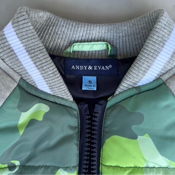 NWT Andy & Evan Kids Cotton Jersey Quilted Camo Puff Jacket - Picture 6 of 8